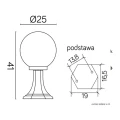 Lampa ogrodowa stojąca KULE CLASSIC wys. 41 cm. śr. 25cm. SU-MA K 40111K 250  5908310064154 lampynox noxbox www.lampynox.pl 4.jpg