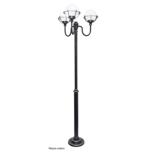 Kule z koszykiem 200 wys. regulowana 140-240cm. Lampa potrójna ogrodowa stojąca OGM 3 KPO