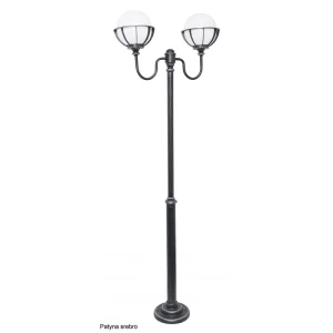 Kule z koszykiem 250 wys. regulowana 145-245cm. Lampa ogrodowa podwójna stojąca OGM 2 KPO 250