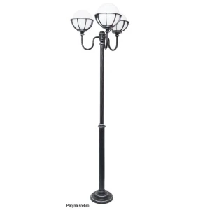 Kule z koszykiem 250 wys. regulowana 145-245cm. Lampa ogrodowa potrójna stojąca OGM 3 KPO 250