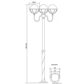 Lampa ogrodowa potrójna stojąca Kule z koszykiem 250 wys. regulowana 145-245cm. SU-MA OGM 3 KPO 250  5908310064505 lampynox noxbox www.lampynox.pl 5.jpg
