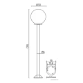 Lampa ogrodowa stojąca Kule śr. 30cm. wys. 180cm. SU-MA K 50021K 300  5908310066721 lampynox noxbox www.lampynox.pl 3.jpg