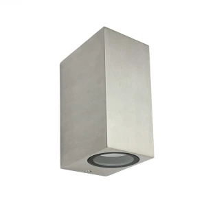 Mini Szczotkowane aluminium 2xGU10 Kinkiet zewnętrzny 5002 BR