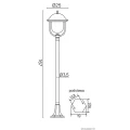 Lampa ogrodowa stojąca Prince wys. 167cm. E27 SU-MA K 50021O  5908310069135 lampynox noxbox www.lampynox.pl 9.jpg