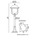 Lampa ogrodowa stojąca Prince wys. 87cm. E27 SU-MA K 50023O  5908310069227 lampynox noxbox www.lampynox.pl 9.jpg