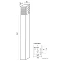 Lampa ogrodowa stojąca RADO III Srebrny wys. 75cm. SU-MA RADO III 1 AL  5907632910781 lampynox noxbox www.lampynox.pl 4.jpg
