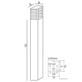 Lampa ogrodowa stojąca RADO III Czarny wys. 75cm. SU-MA RADO III 1 BL  5907632910798 lampynox noxbox www.lampynox.pl 4.jpg