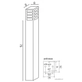 Lampa ogrodowa stojąca RADO III Ciemny popiel wys. 75cm. SU-MA RADO III 1 DG  5907632910804 lampynox noxbox www.lampynox.pl 4.jpg