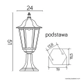 Lampa ogrodowa stojąca Retro Classic wys. 51cm. SU-MA K 40111  5908310064116 lampynox noxbox www.lampynox.pl 6.jpg