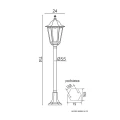 Lampa ogrodowa stojąca Retro Classic wys. 114cm. SU-MA K 50022  5908310065120 lampynox noxbox www.lampynox.pl 9.jpg