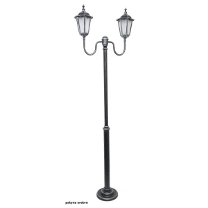 Retro Classic wys. regulowana 150-250cm. Lampa ogrodowa stojąca podwójna OGM 2