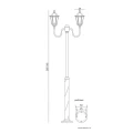 Lampa ogrodowa stojąca podwójna Retro Classic wys. regulowana 150-250cm. SU-MA OGM 2  5908310069210 lampynox noxbox www.lampynox.pl 4.jpg