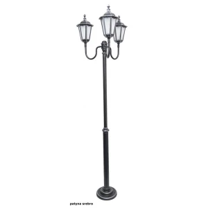 Retro Classic wys. regulowana 150-250cm. Lampa ogrodowa stojąca potrójna OGM 3