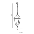 Lampa zewnętrzna wisząca Retro Classic II E27 IP43 SU-MA K 10181DH  5908310062112 lampynox noxbox www.lampynox.pl 7.jpg