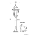 Lampa ogrodowa stojąca Retro Classic II wys. 85cm. E27 IP43 K 50023H  5908310062716 lampynox noxbox www.lampynox.pl 10.jpg