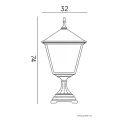 Lampa ogrodowa stojąca Retro Kwadratowe wys. 74cm. SU-MA K 40111BD KW  5908310068589 lampynox noxbox www.lampynox.pl 4.jpg