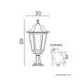 Lampa ogrodowa stojąca Retro Maxi wys. 65cm. SU-MA K 40111BD  5908310064192 lampynox noxbox www.lampynox.pl 5.jpg