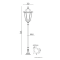 Lampa ogrodowa stojąca Retro Maxi wys. 170cm. SU-MA K 50021BD 50  5908310065946 lampynox noxbox www.lampynox.pl 7.jpg