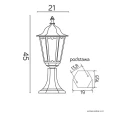 Lampa ogrodowa stojąca Retro Midi wys. 45cm. SU-MA K 40111M  5908310064109 lampynox noxbox www.lampynox.pl 5.jpg