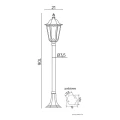 Lampa ogrodowa stojąca Retro Midi wys. 106cm. SU-MA K 50022M  5908310065106 lampynox noxbox www.lampynox.pl 6.jpg