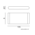 Kinkiet zewnętrzny Slim 2xLED 12W 3000K SU-MA M1016 BL  5908310067872 lampynox noxbox www.lampynox.pl 5.jpg