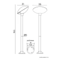 Lampa ogrodowa stojąca TAO 1 E27 wys. 174cm SU-MA 5908310061498 lampynox noxbox www.lampynox.pl 4.jpg