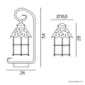 Lampa ogrodowa stojąca Toledo wys. 54cm. E27 SU-MA K 40111R  5908310061207 lampynox noxbox www.lampynox.pl 5.jpg