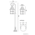 Lampa ogrodowa stojąca Toledo wys. 116cm. E27 SU-MA K 50022R  5908310061252 lampynox noxbox www.lampynox.pl 6.jpg