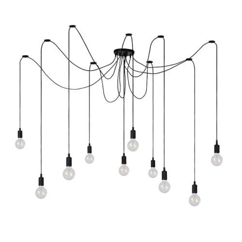 Lampa wisząca Pająk FIX MULTIPLE Czarna 10xE27 Lucide 084081030  5411212082718 lampynox noxbox www.lampynox.pl 1.jpg