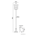 Lampa ogrodowa stojąca Wenecja wys. 156cm E27 SU-MA K 50021KW  5908310061689 lampynox noxbox www.lampynox.pl 6.jpg