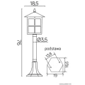 Lampa ogrodowa stojąca Wenecja wys. 76cm E27 SU-MA K 50023KW  5908310061764 lampynox noxbox www.lampynox.pl 7.jpg