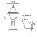 Lampa ogrodowa stojąca Witraż wys. 45cm. SU-MA K 40111N  5908310060484 lampynox noxbox www.lampynox.pl 9.jpg