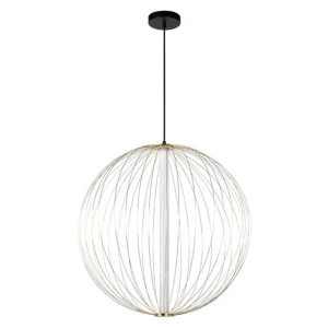 CARBONY Brązowa LED 10W ściemnialna 2700K Lampa wisząca Lucide