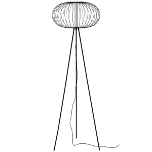 CARBONY Czarna LED 5W 2700K Lampa podłogowa stojąca trójnóg Lucide