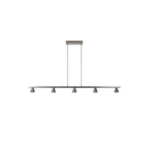 DELANO Satynowy chrom LED 5x5W ściemnialna 3000K Lampa wisząca Lucide