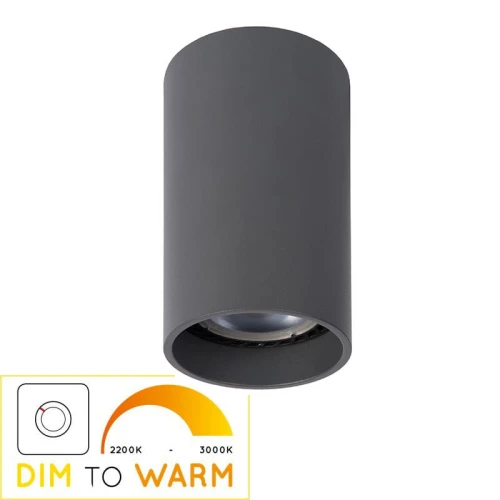 Downlight ściemnialny, zmienna barwa światła DELTO Szary LED 5W GU10 Lucide 099150636  5411212092373 lampynox noxbox www.lampynox.pl 1.jpg