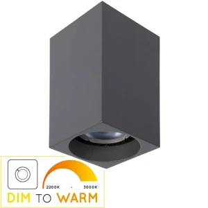 DELTO Szary LED 5W ściemnialny GU10 zmienna barwa światła Downlight Lucide