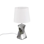 ABEBA Srebrna wys. 28cm E14 Lampka stołowa