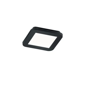 CAMILLUS Czarny mat LED 10W IP44 ściemnialny 3000K Plafon łazienkowy