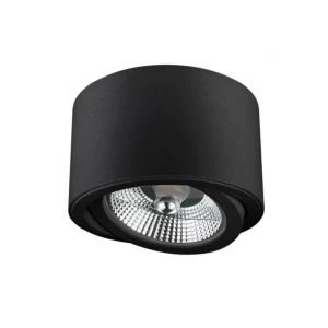 CHLOE AR111 okrągła czarna ruchoma downlight