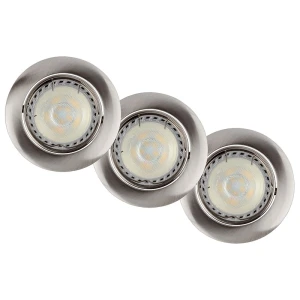 FOCUS trójpak Satynowy chrom 3x5W LED DIM ściemnialne 3000K Oczka sufitowe