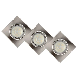 FOCUS trójpak Satynowy chrom 3x5W LED DIM ściemnialne 3000K Oczka sufitowe