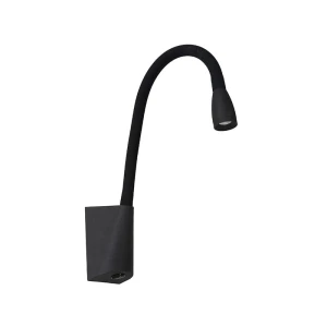 GALEN-LED Czarna 3W 3000K Kinkiet snake