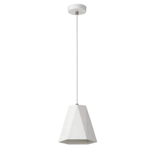 GIPSY Biała E27 Lampa gipsowa wisząca