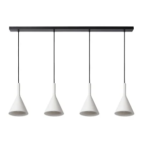 GIPSY Biała 4xE27 Lampa gipsowa wisząca
