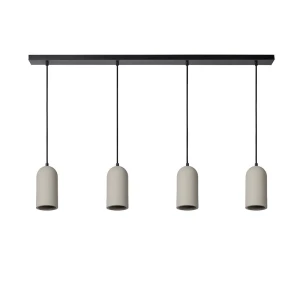 GIPSY Ciemnoszara 4xE27 Lampa betonowa wisząca