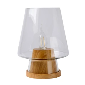 GLENN E14 Lampka stołowa drewniana