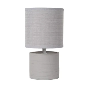 GREASBY Szara E14 Lampka stołowa