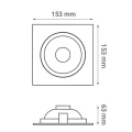 Oprawa podtynkowa STILLO SQ 15W Białe 3000K OXYLED DL15 36 3K S biały  5902701451004 lampynox noxbox www.lampynox.pl 4.jpg