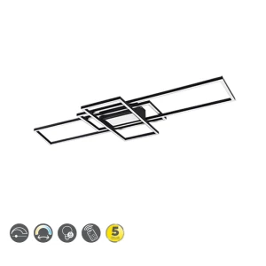 IRVINE Antracyt LED 60W 3000-6500K ściemnialna Lampa sufitowa z pilotem